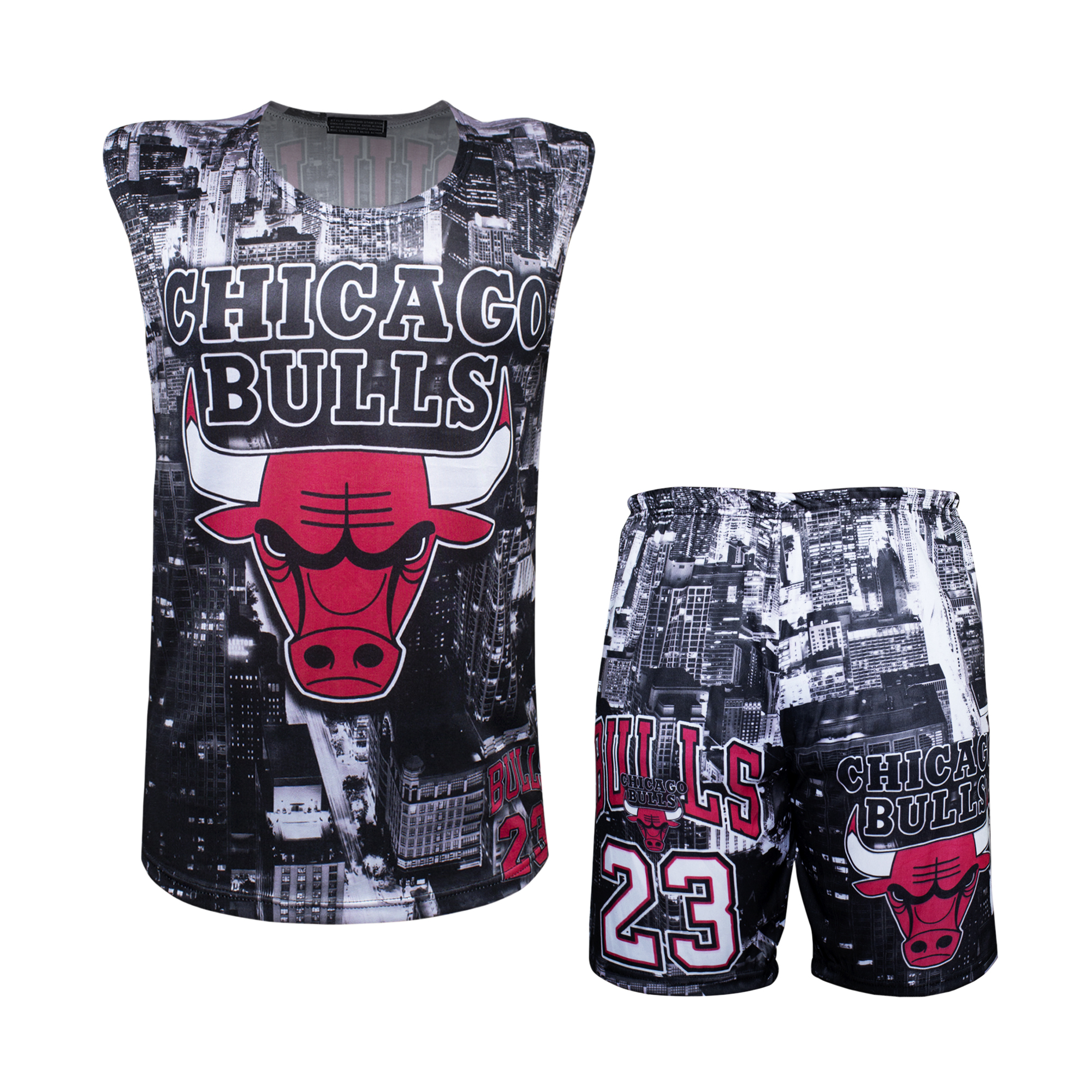 ست تاپ و شلوارک ورزشی مردانه مدل شیکاگو بولز 111