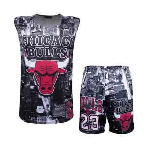 ست تاپ و شلوارک ورزشی مردانه مدل شیکاگو بولز 111