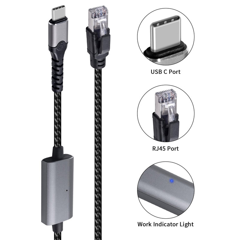 کابل تبدیل RJ45 به USB-C اسمارطور مدل RJ-C