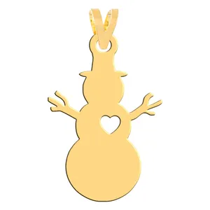 آویز گردنبند طلا 18 عیار زنانه فرشته مدل آدم برفی   WNL-000543