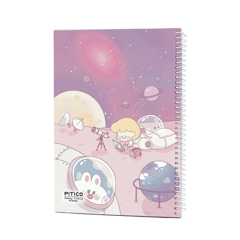 دفتر نقاشی 40 برگ پیتیکو طرح دختر فضانورد
