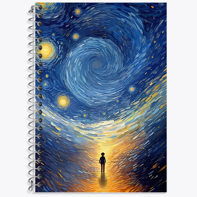 دفتر لغت 50 برگ خندالو طرح شب پر ستاره کد N3815