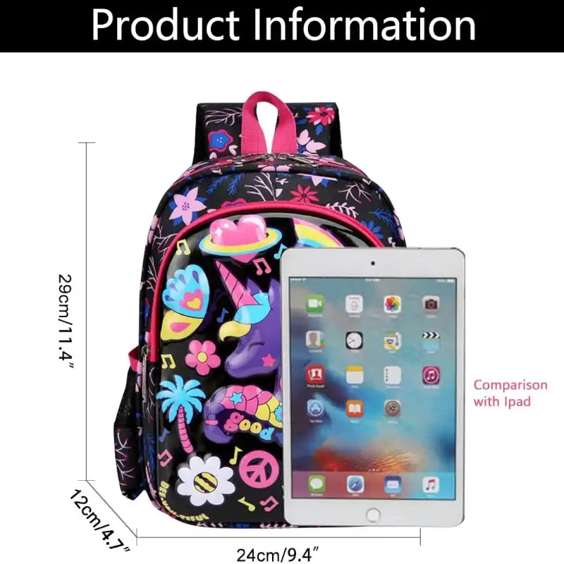 کوله پشتی طرح دخترانه یونیکورن اسب تک شاخ مدل سه بعدی