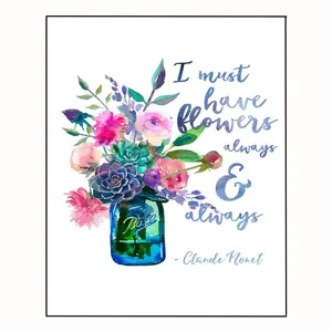 پوستر مدل چاپ گل‌ها در بطری  