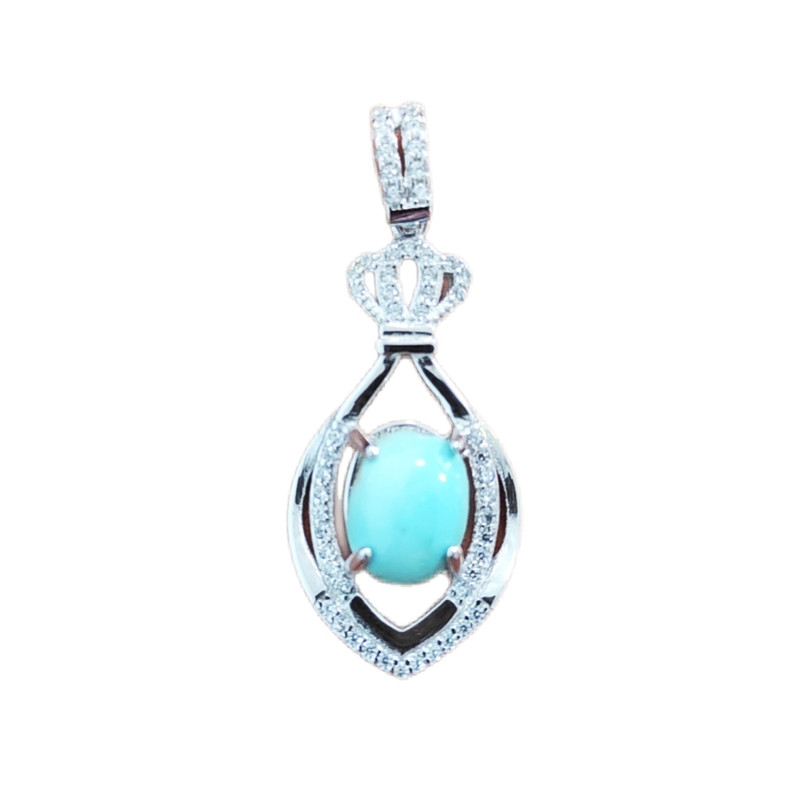 آویز گردنبند نقره زنانه مدل نگین فیروزه نیشابور کد AV27946 آویز گردنبند نقره زنانه مدل نگین فیروزه نیشابور کد AV27946