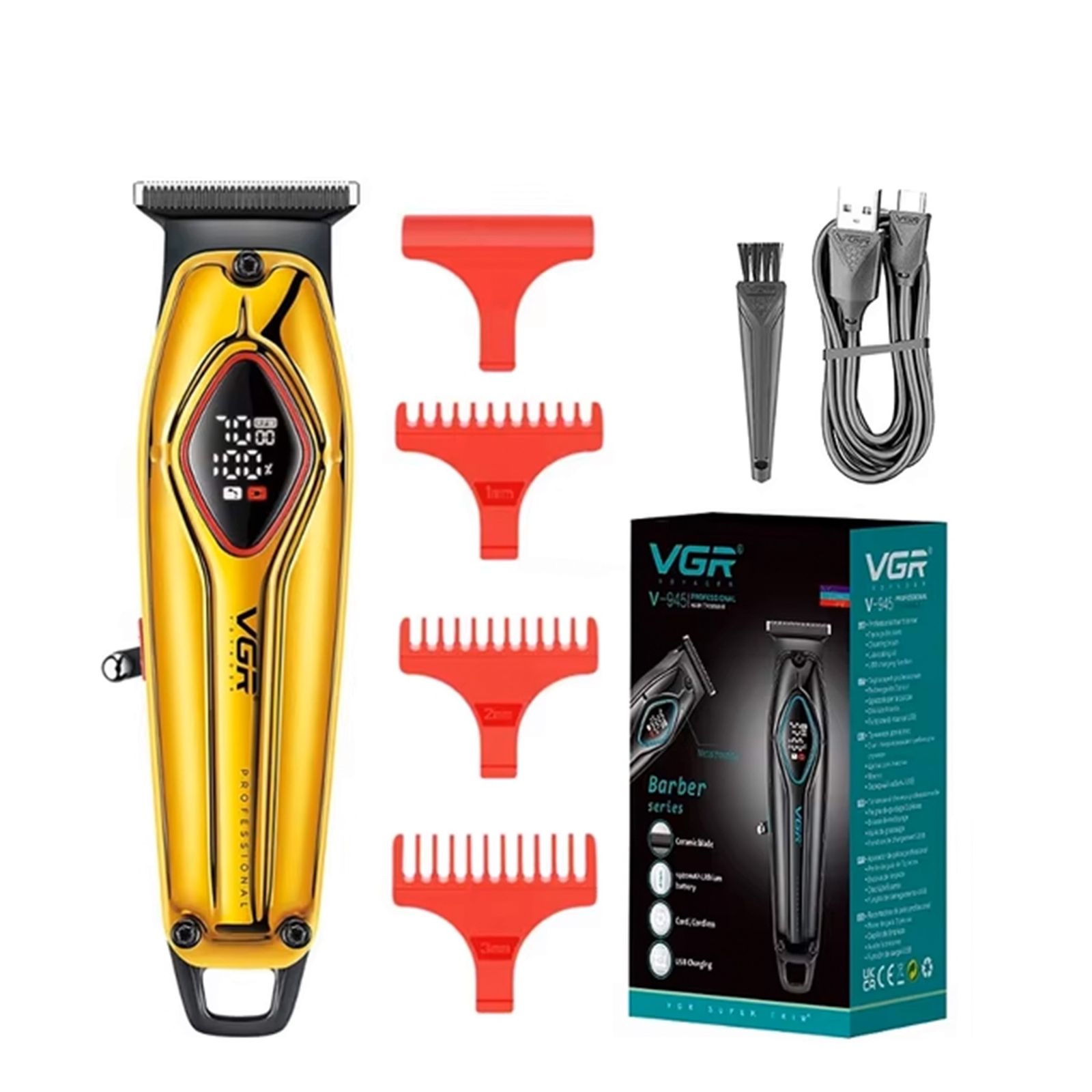 ماشین اصلاح موی سر و صورت وی جی ار مدل V-945 -  - 9