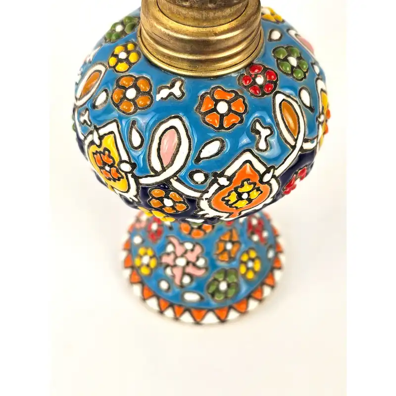 چراغ گرد سوز مینا کاری مدل اسلیمی