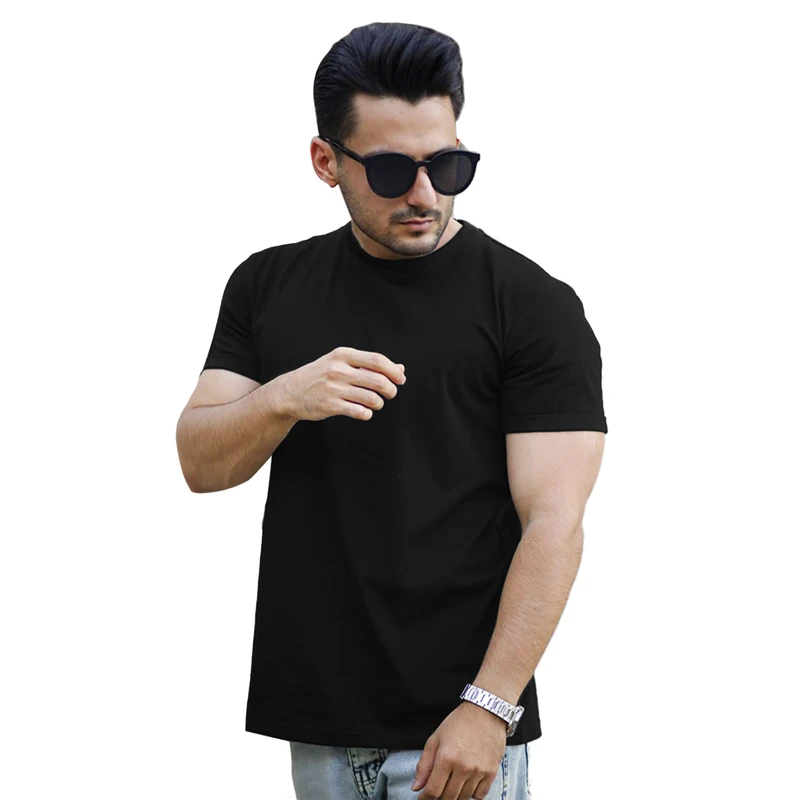 عکس شماره 2 : تی شرت آستین کوتاه مردانه مدل یقه گرد ساده basic