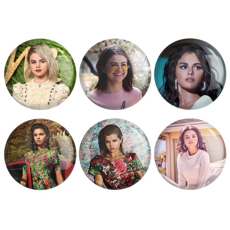 مگنت خندالو طرح سلنا گومز Selena Gomez کد 1102B مجموعه 6 عددی