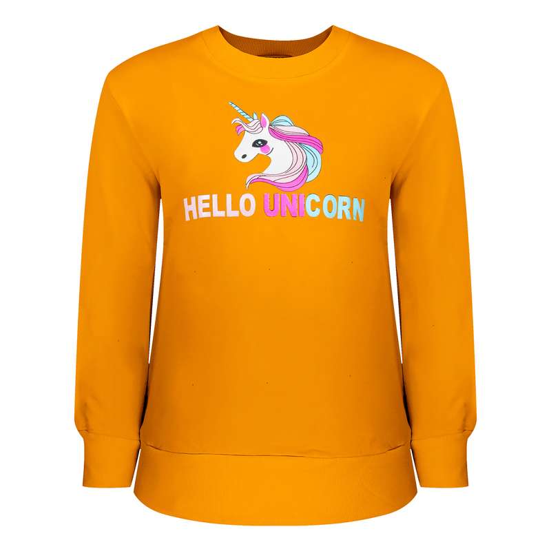 سویشرت زنانه طرح یونیکورن مدل 054
