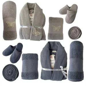 سرویس حوله پالتویی 8 تکه کارینا مدل ولیندن کد 01