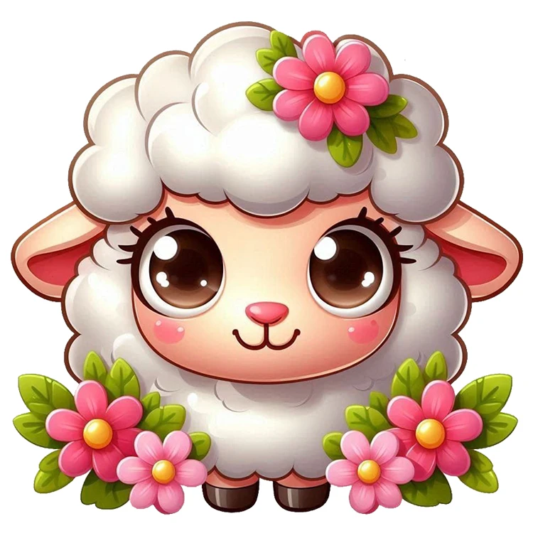 استیکر پارچه و لباس پاد آفرین مدل گوسفند کد DKST566