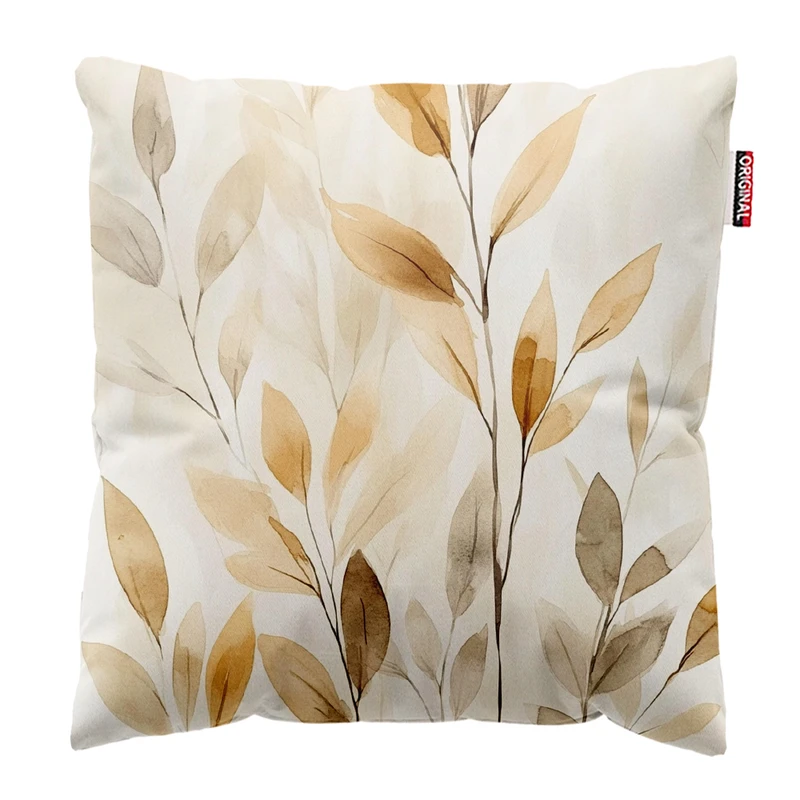 کوسن پاد آفرین مدل مینیمال طرح گل و برگ کد PK403442 سایز 40*40 سانتی متر