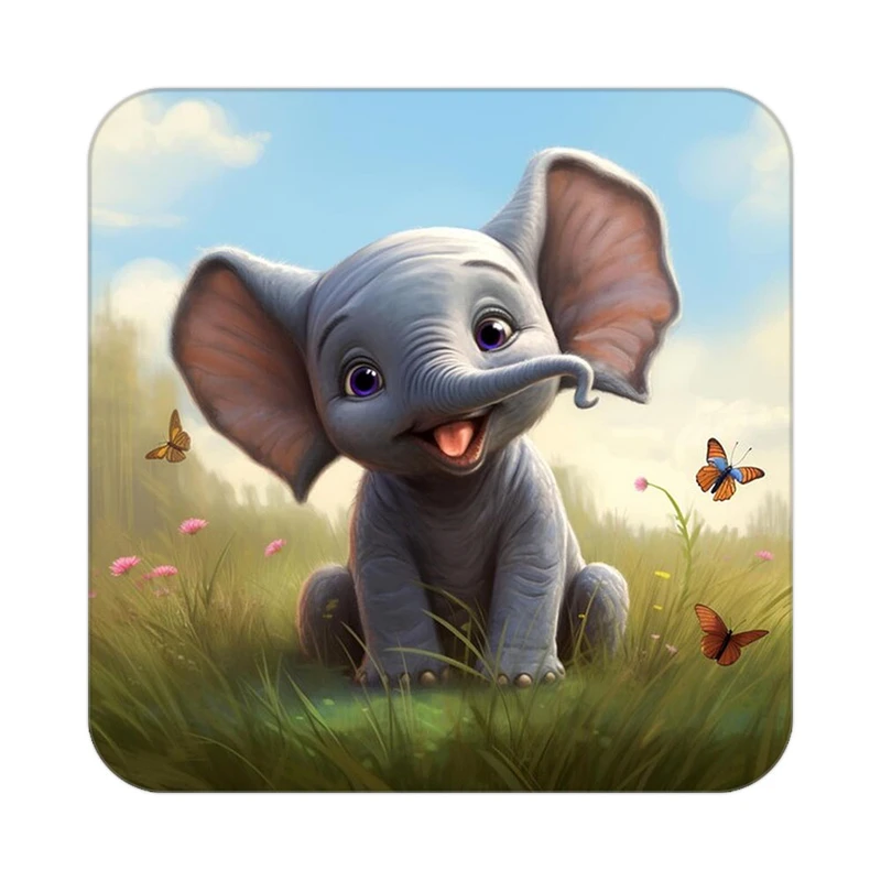 زیر لیوانی کاکتی طرح حیوانات کارتونی مدل mp27569