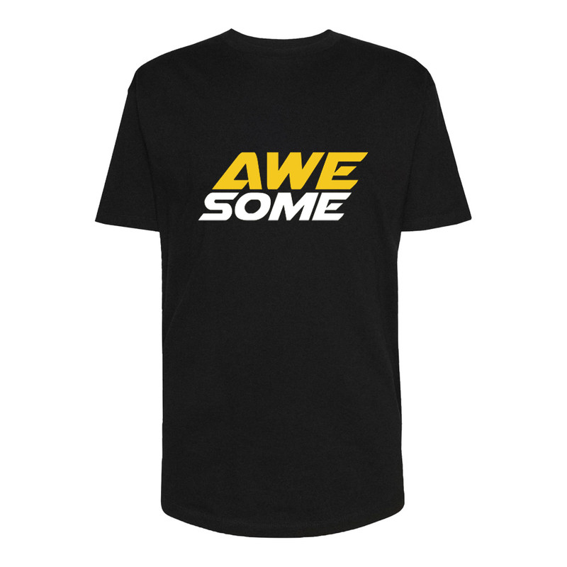 تی شرت لانگ مردانه مدل AWESOME کد Sh172 رنگ مشکی
