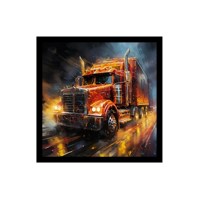 تابلو نوری بکلیت طرح ماشین سنگین تریلی مدل B-MID-16135