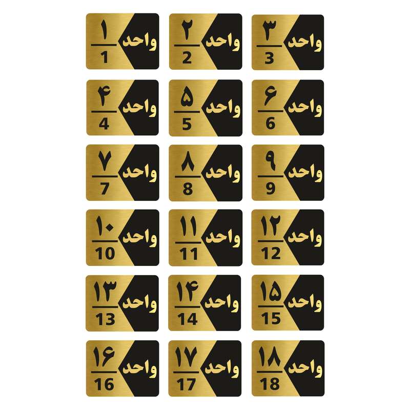تابلو راهنما طرح واحد مدل GNG318 مجموعه 18 عددی