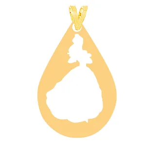 آویز گردنبند طلا 18 عیار زنانه کرابو مدل پرنسسKr31487