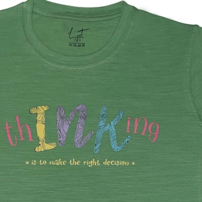 تی شرت آستین کوتاه بچگانه لینتل مدل thinking 0090 -  - 2