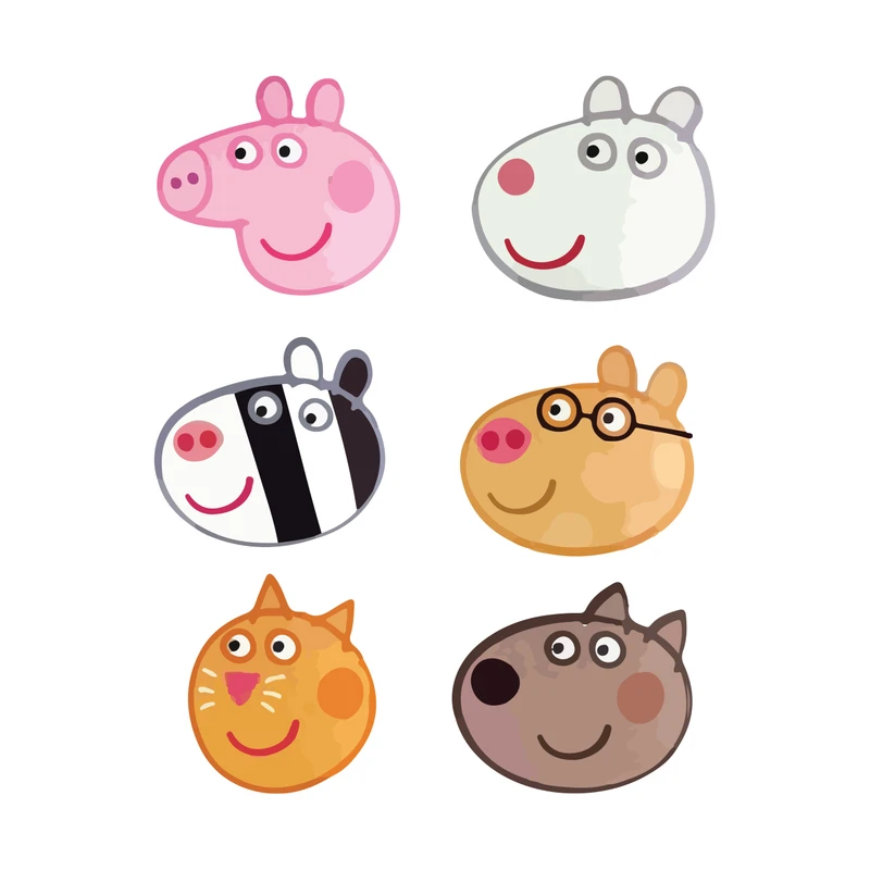 استیکر لپ تاپ طرح حیوانات کد 250 بسته 6 عددی