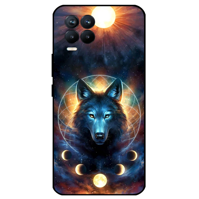 کاور مگافون طرح گرگ و ماه مدل 8006 مناسب برای گوشی موبایل ریلمی 8 4G / 8 Pro