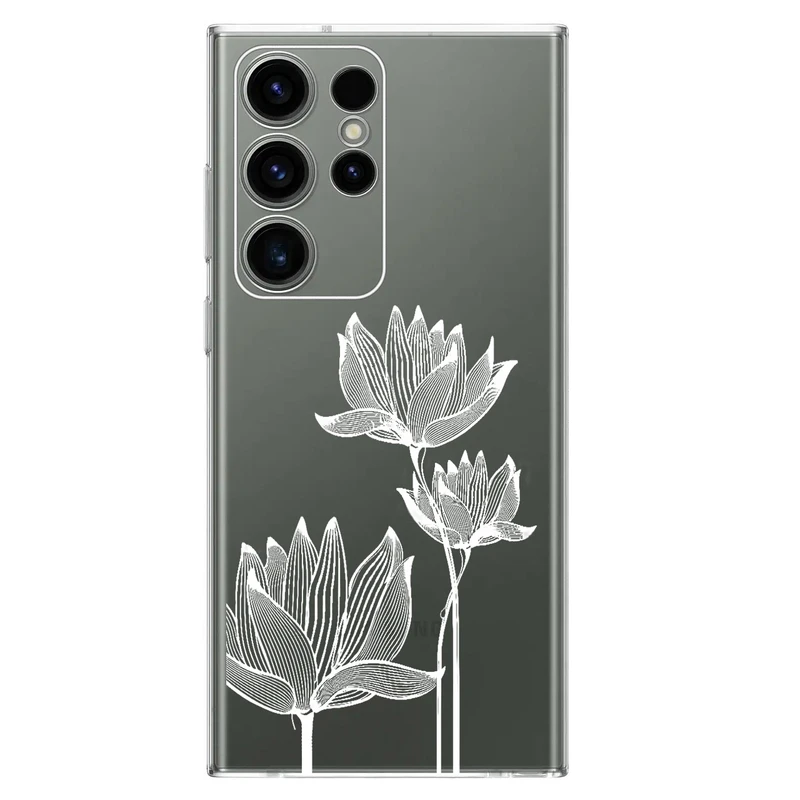 کاور مگافون طرح گل مدل C47-W مناسب برای گوشی موبایل سامسونگ Galaxy S23 Ultra