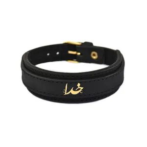 دستبند طلا 18 عیار مردانه فرشته طرح خدا کد UBCHL0005-0018