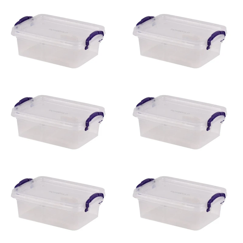 ظرف نگهدارنده رزگلد مدل فریزری قفلی 3 بسته 6 عددی