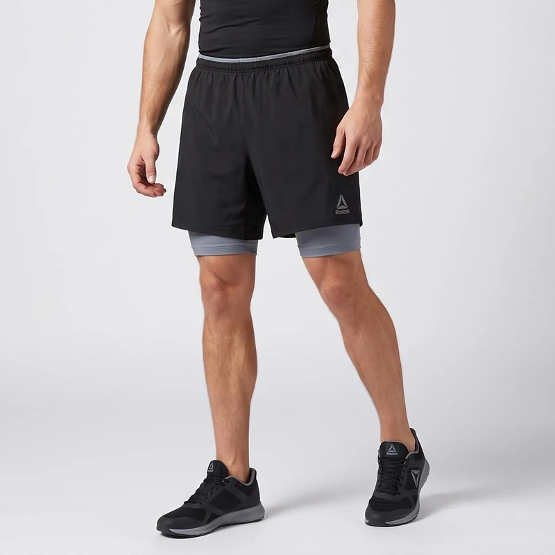 شلوارک ورزشی مردانه ریباک مدل Essential 2in1 RUNNING SHORT 