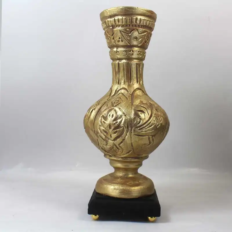 گلدان سفالی طرح گل و مرغ مدل دکوری