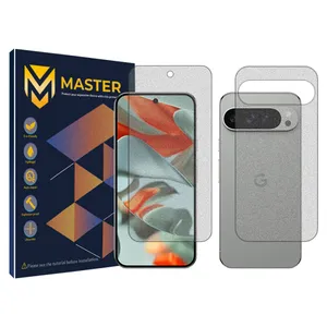 Master Resistant model matte screen protector suitable for Google Pixel 9 Pro XL mobile phone along with the back protector