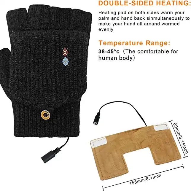 دستکش بافتنی مدل گرمایش دو سطحی