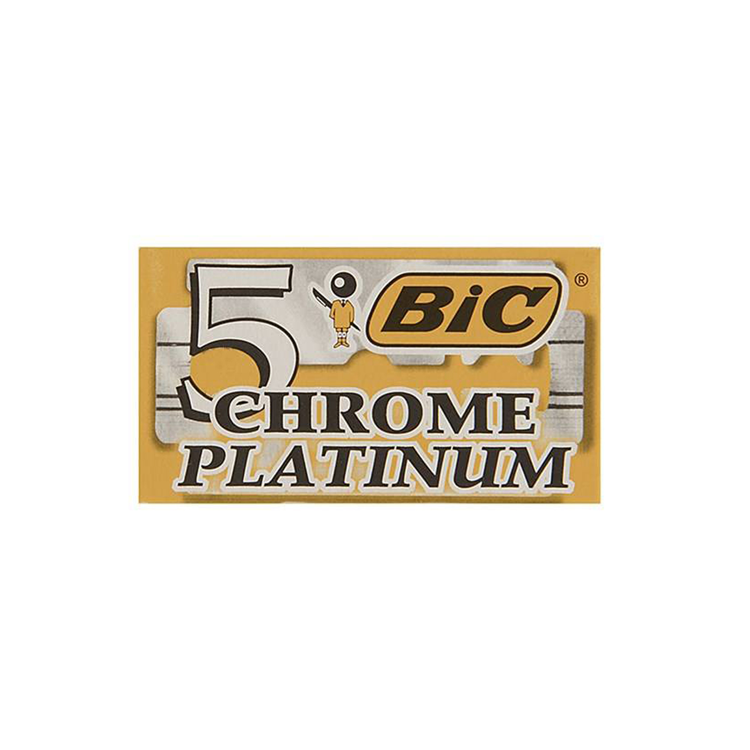 تیغ یدک سنتی بیک مدل Platinum Chromium Double Edge مجموعه 4 عددی