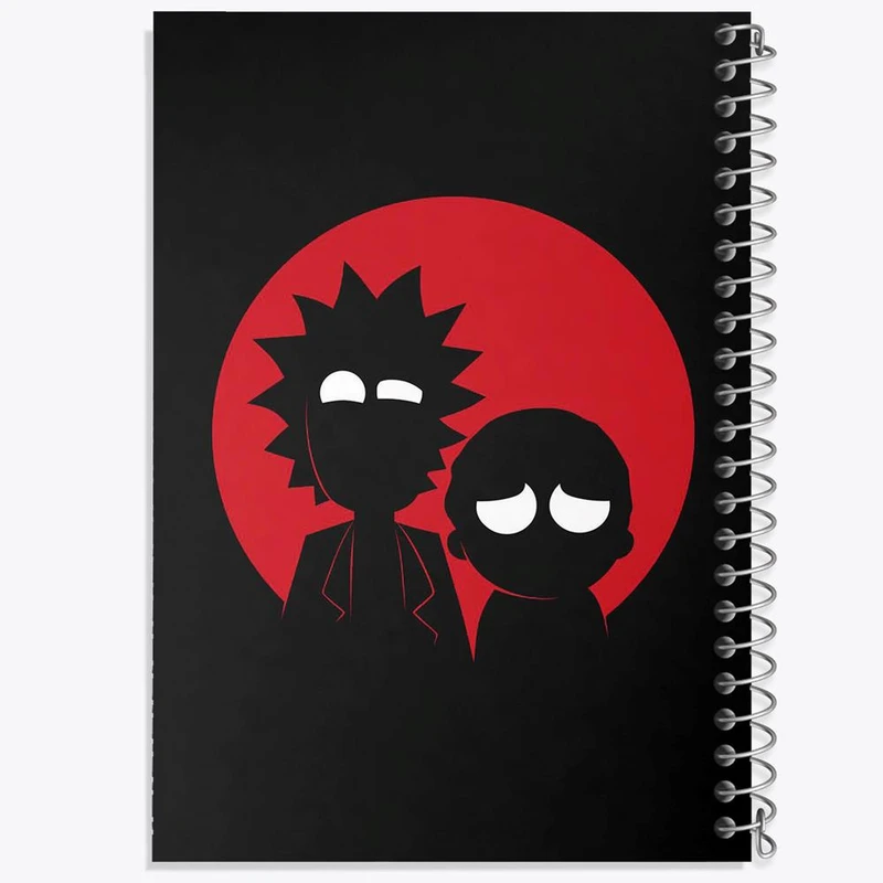 دفتر ژورنال نویسی 50 برگ خندالو مدل نقطه ای طرح ریک و مورتی Rick and Morty کد 3210