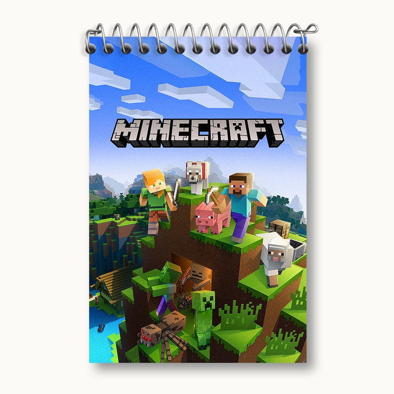 دفتر یادداشت 50 برگ خندالو مدل ماینکرافت (Minecraft) کد F2419