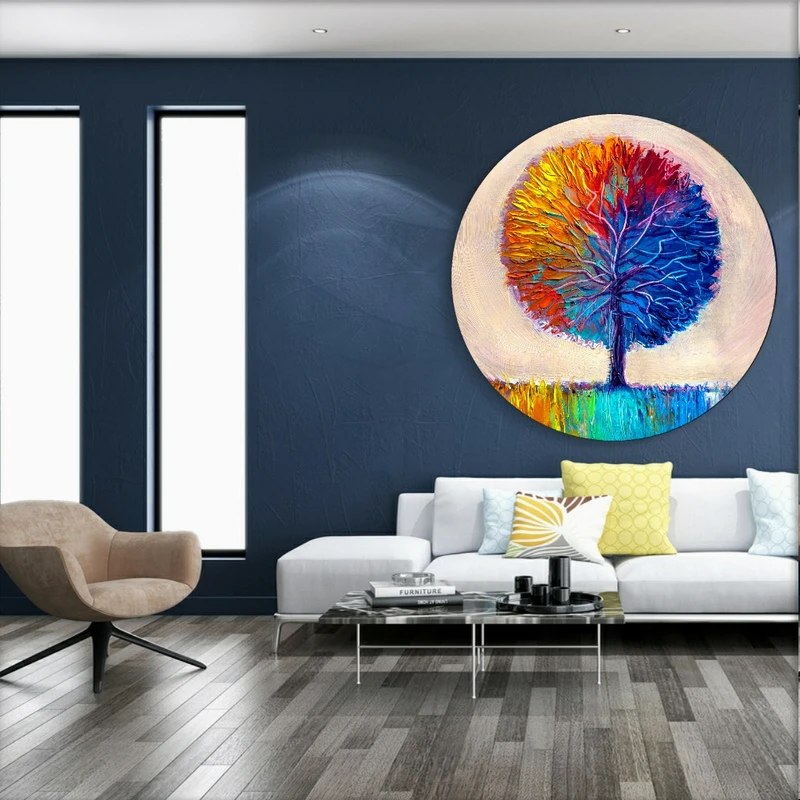  پوستر پارچه ای طرح درخت رنگی کد BK1528