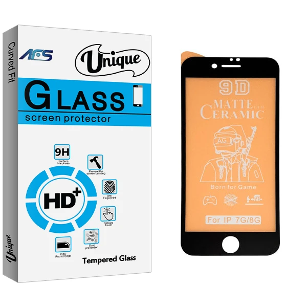 محافظ صفحه نمایش مات ای اف اس مدل Unique Glass مناسب برای گوشی موبایل اپل iphone 7/8