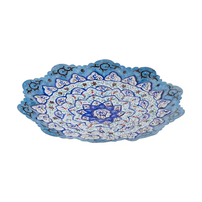 بشقاب میناکاری مسی مدل 16S کد TM1603