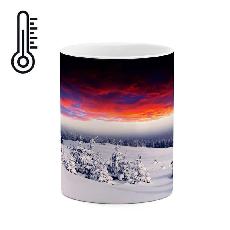 ماگ حرارتی کاکتی مدل منظره برفی کد mgh14904