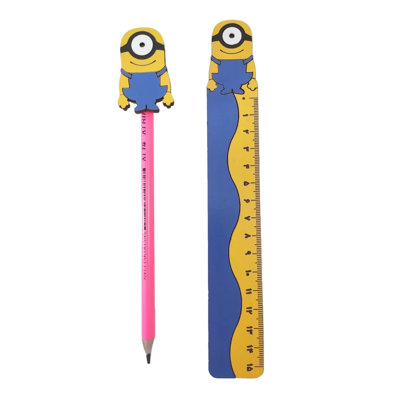 خط کش 15 سانتی متری مدل MDK-11 به همراه مداد و سرمدادی