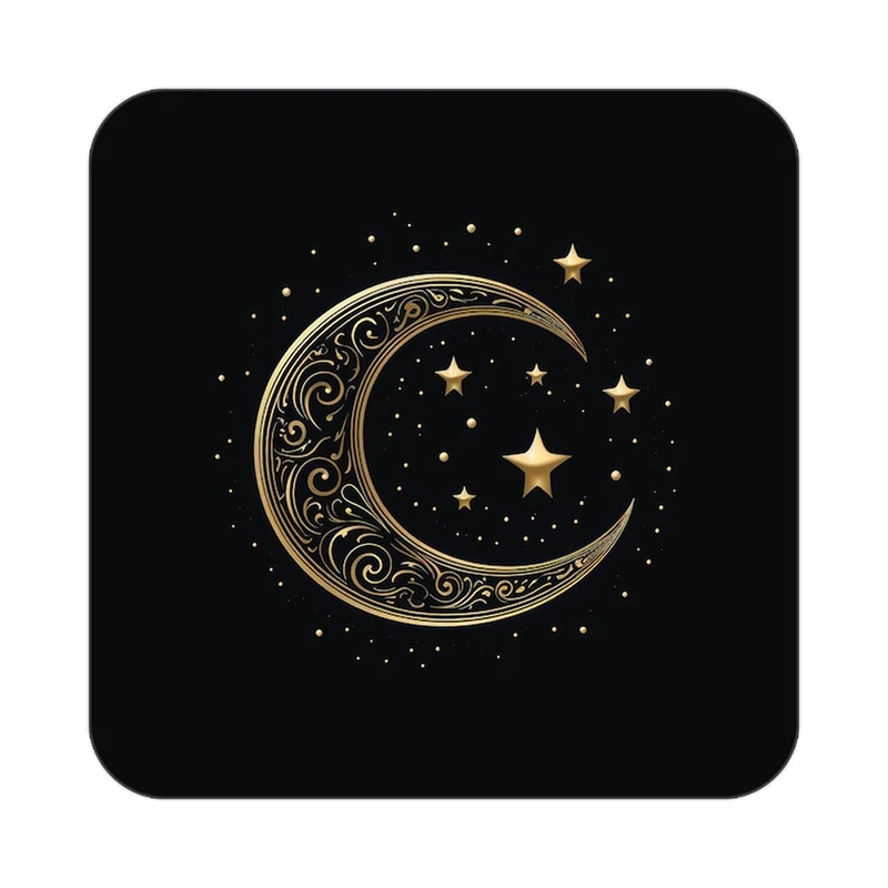 زیر لیوانی کاکتی طرح ماه و ستاره مدل mp53050