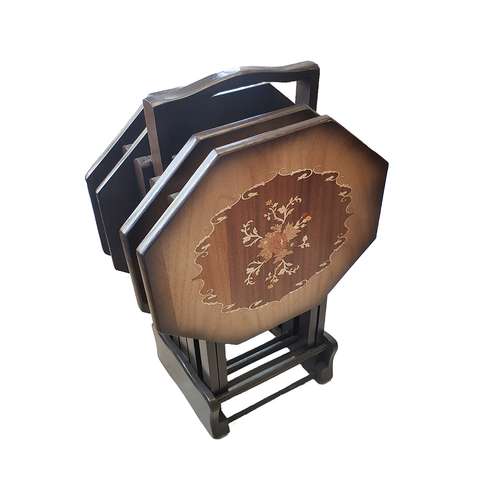 میز عسلی مدل تاشو مجموعه 4 عددی