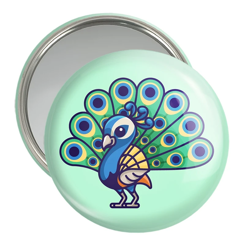 آینه جیبی خندالو مدل حیوانات بامزه طاووس کد 28199