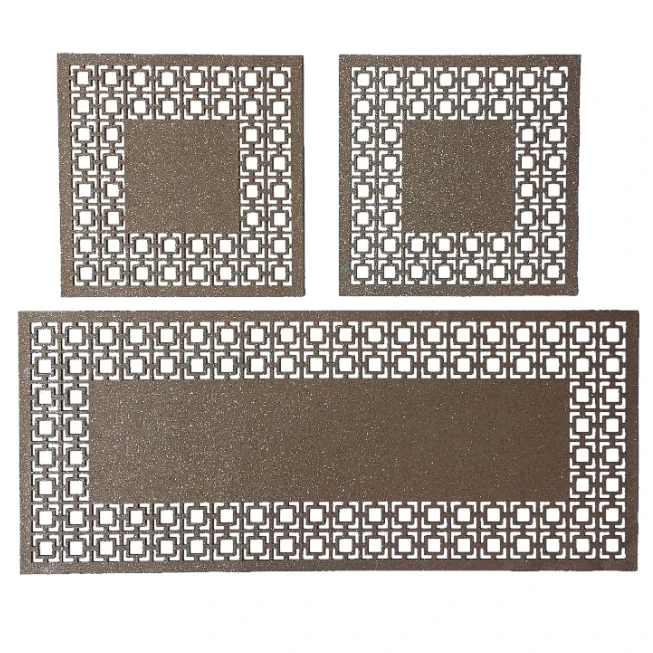 ست رومیزی 3 پارچه مدل اکلیلی طرح مارینا کد 80.34cm