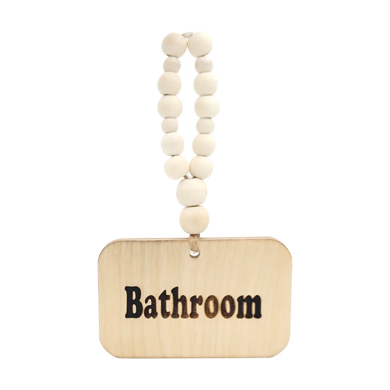 آویز تزیینی مدل بند مهره ای طرح Bathroom