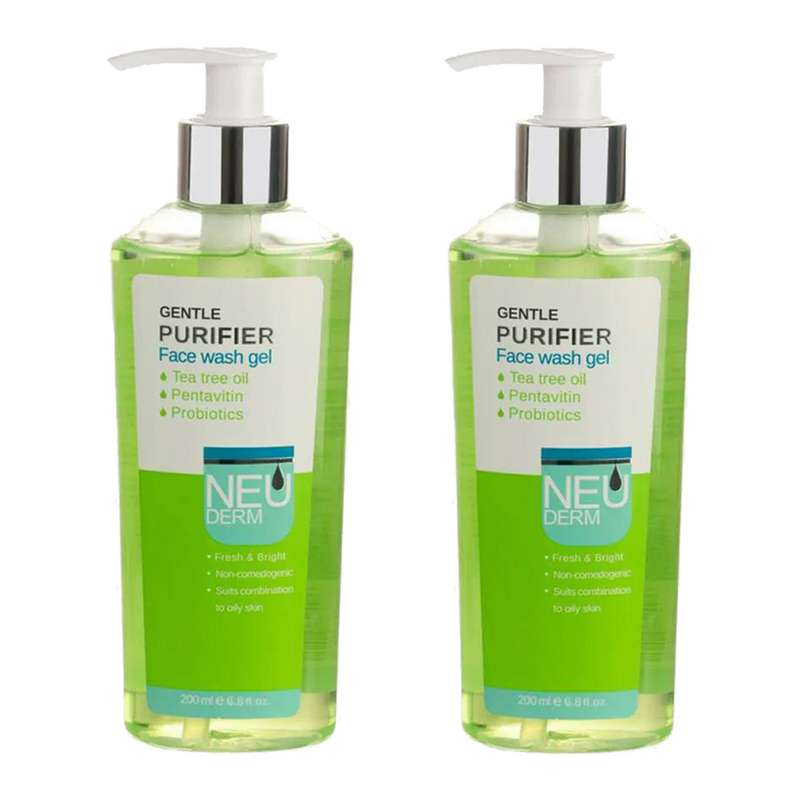 ژل شستشو صورت نئودرم مدل Gentle Purifier حجم 200 میلی لیتر مجموعه دو عددی ژل شستشو صورت نئودرم مدل Gentle Purifier حجم 200 میلی لیتر مجموعه دو عددی