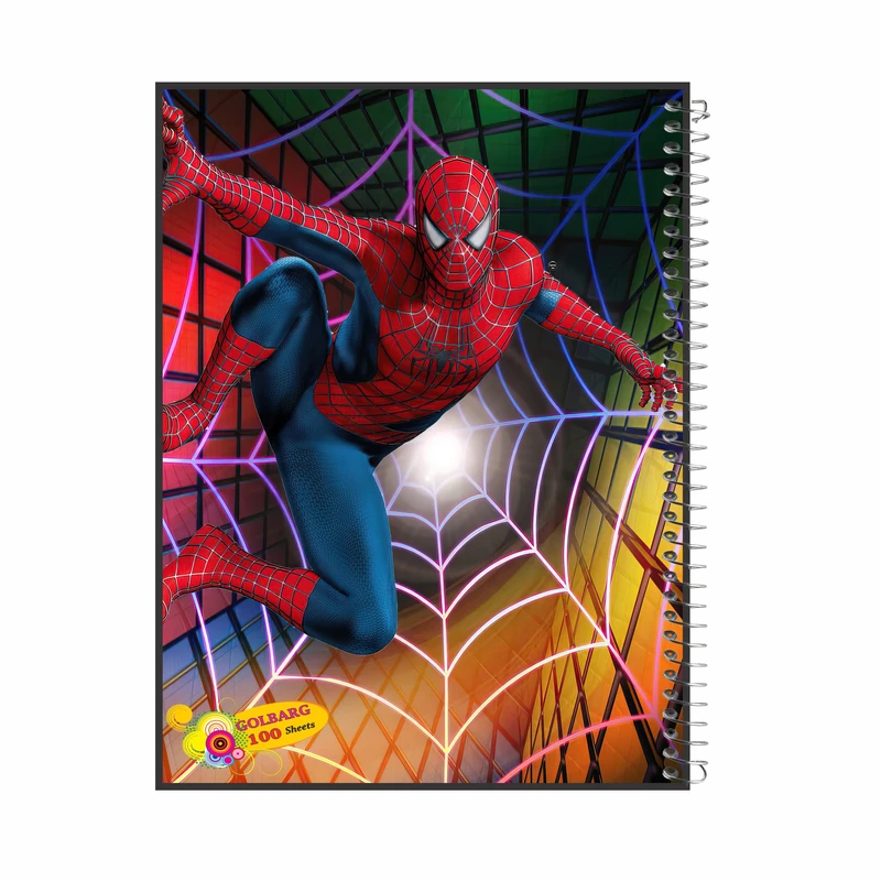 دفتر مشق 100 برگ گلبرگ طرح مرد عنکبوتی کد 852