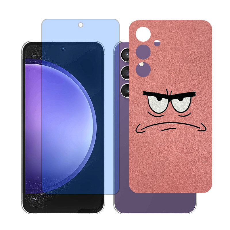 محافظ صفحه نمایش مات آنتی بلو گلس مدل Together مناسب برای گوشی موبایل سامسونگ Galaxy A55 به همراه برچسب پوششی پشت گوشی 