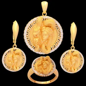 نیم ست طلا 18 عیار زنانه طلای مستجابی مدل آوا اژده کد 14012