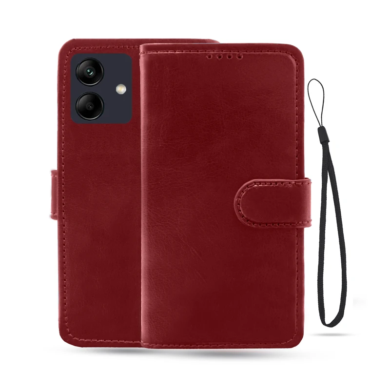 کیف کلاسوری لئون مدل Kiif مناسب برای گوشی موبایل سامسونگ Galaxy A06 به همراه بند آویز